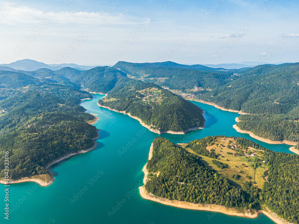 Obraz premium Zaovine lake, Tara mountain, Serbia