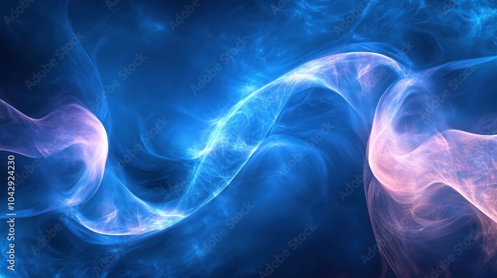 Abstract blue and pink swirling light patterns, ethereal and dynamic design Abstract blue and pink swirling light patterns, ethereal and dynamic design