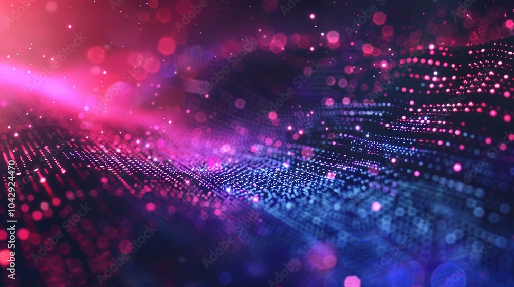 Abstract glowing fiber optic cables with colorful digital light streaks Abstract glowing fiber optic cables with colorful digital light streaks