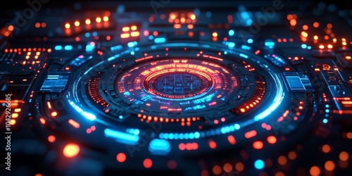 Wallpaper Mural Futuristic digital roadmap with technology milestones and business objectives Torontodigital.ca