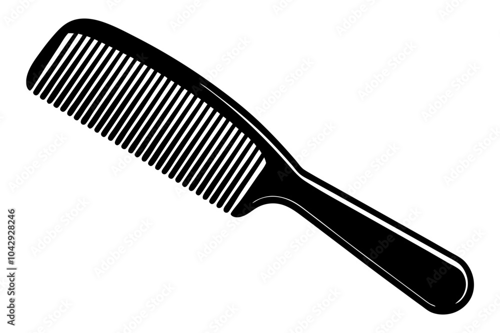 Comb Silhouette Vector illustration, hairbrush graphic icon Comb Silhouette Vector illustration, hairbrush graphic icon
