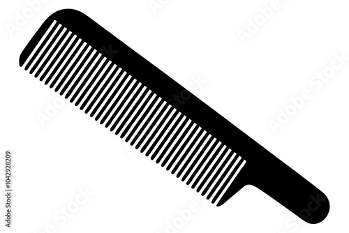 Comb Silhouette Vector illustration, hairbrush graphic icon