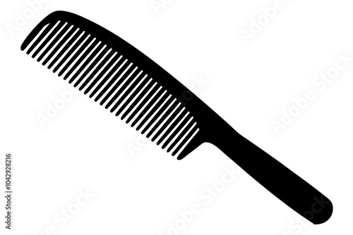 Comb Silhouette Vector illustration, hairbrush graphic icon