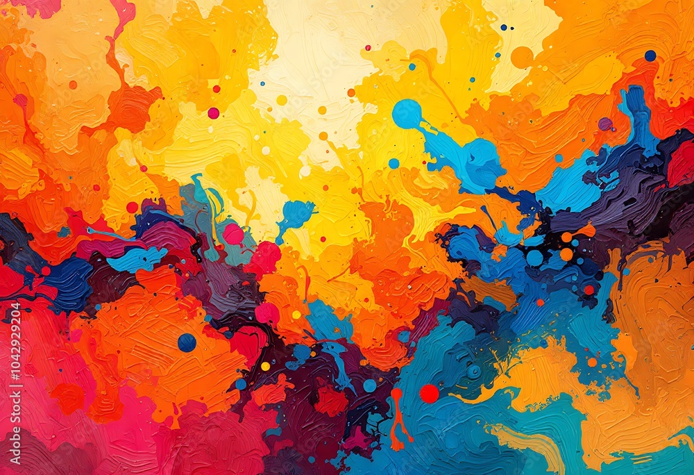 Fototapeta premium Brushed Painted Abstract Background. Brush stroked painting. Strokes of paint. 2D Illustration. 