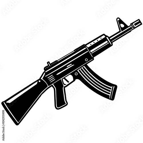 assault rifle vector illustration