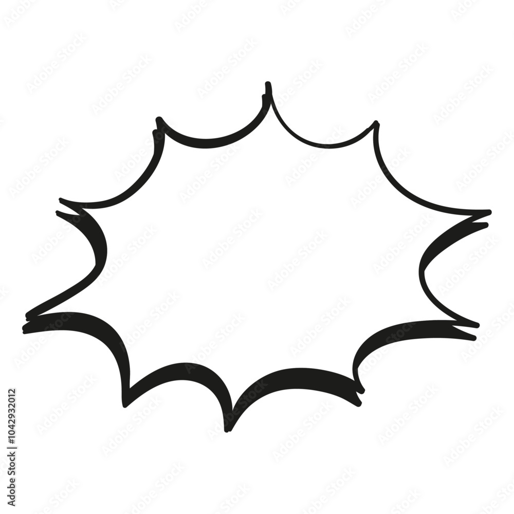 hand drawn comic speech bubble illustration on the white hand drawn comic speech bubble illustration on the white