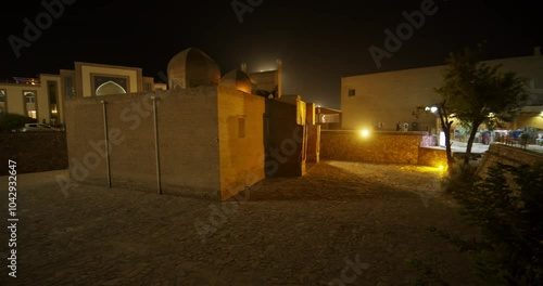 Bukhara old city night time Mosque Magoki Attari Uzbekistan Silk road, Night time lights photo