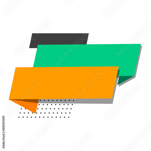 Colorful abstract sale banner. colorful origami sale banner