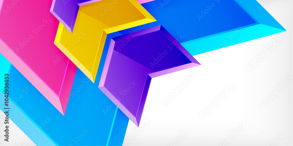 Vector 3d arrow techno design template Vector 3d arrow techno design template