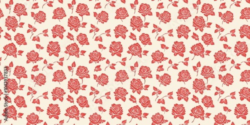 Rose pattern with a floral, elegant design. seamless background pattern