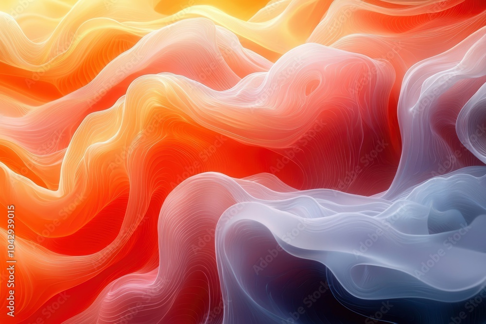 Fototapeta premium Abstract Wavy Pattern with Vibrant Colors and Lines