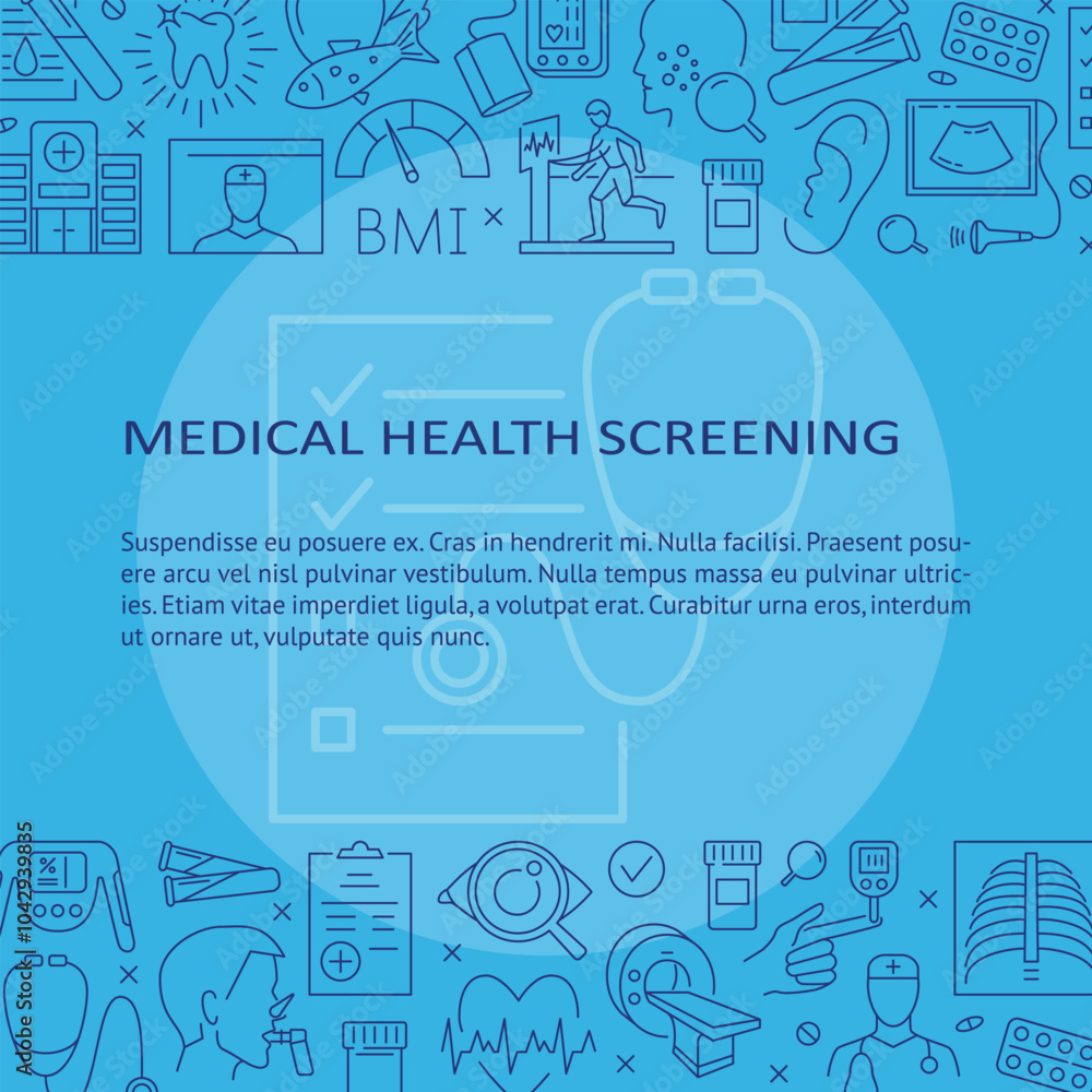 Medical health screening banner template Medical health screening banner template