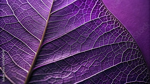 Dry purple leaves on purple background extreme close-up