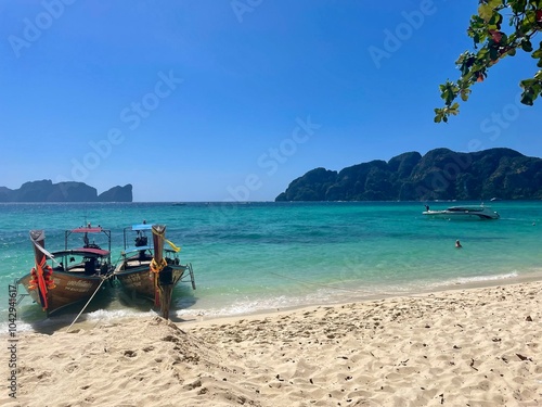 Longboats Phi Phi Islands, Thailand