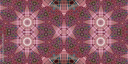 Seamless abstract wide pattern. Woven texture