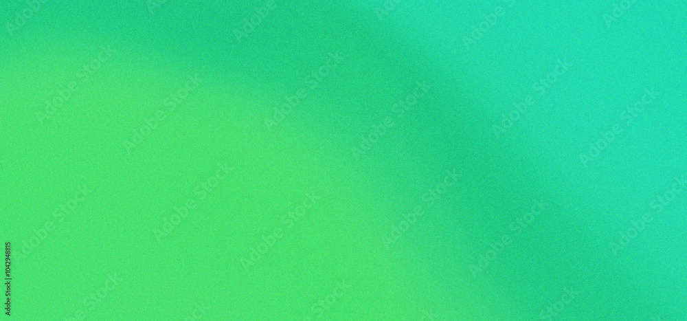 Fototapeta premium Green and soft blue abstract gradient with noise. Graainy backdrop