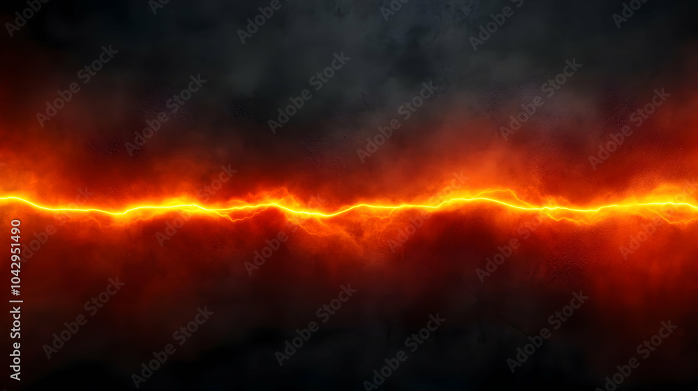 Bright orange electric lightning against a smoky black background, adding an energetic and dynamic element to any design. Bright orange electric lightning against a smoky black background, adding an energetic and dynamic element to any design.