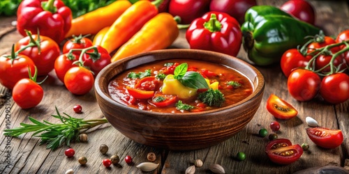 Vibrant Vegetable Sauce in a Rustic Setting - Delicious Homemade Sauce with Fresh Vegetables, Healthy Cooking Inspiration, Colorful Ingredients, Culinary Art, Food Photography, Organic Lifestyle