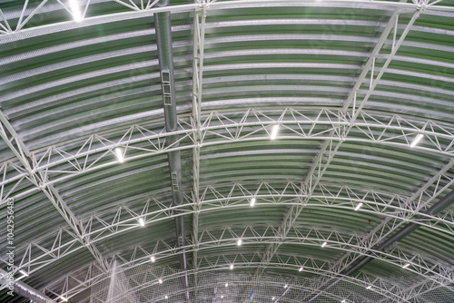 Wallpaper Mural The captivating photo highlights a closeup of an exceptional ceiling design, featuring a stunning green roof that enhances the beauty and tranquility of the urban landscape Torontodigital.ca