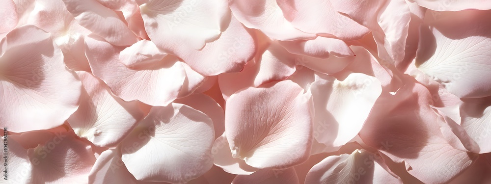 A close-up of delicate rose petals, their soft pink hues creating an enchanting and dreamy atmosphere A close-up of delicate rose petals, their soft pink hues creating an enchanting and dreamy atmosphere