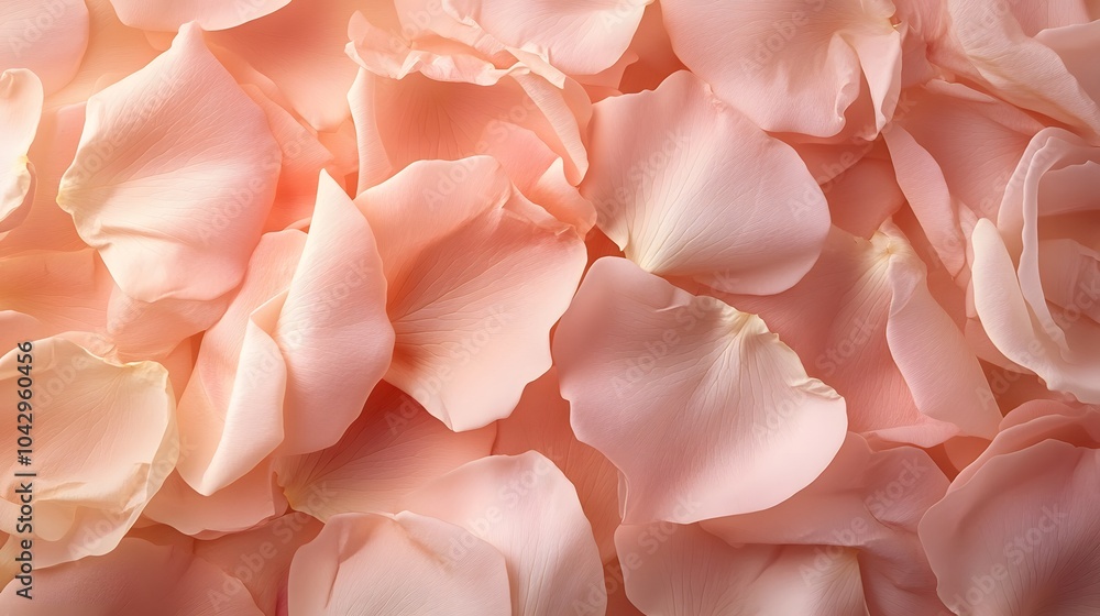 Fototapeta premium A close-up of delicate rose petals, their soft pink hues creating an enchanting and dreamy atmosphere