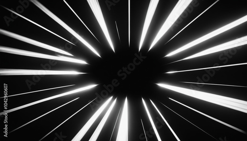 Single Contained Flare Effect on Black Background.