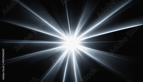 Single Contained Flare Effect on Black Background.