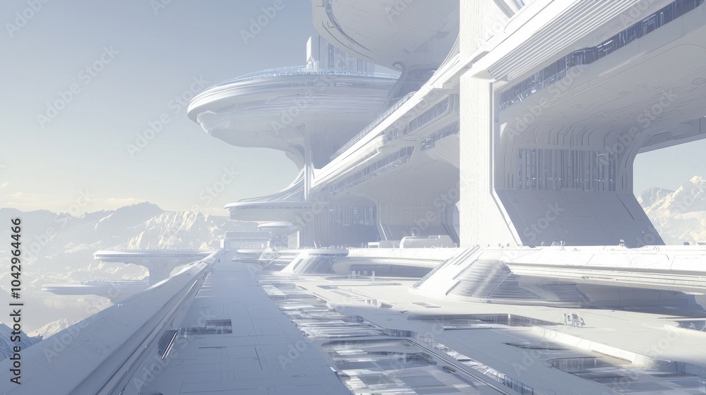 Futuristic Megastructure Hub of Innovation - Ultra-Detailed Digital Illustration of Connected Research & Tech Spaces Futuristic Megastructure Hub of Innovation - Ultra-Detailed Digital Illustration of Connected Research & Tech Spaces