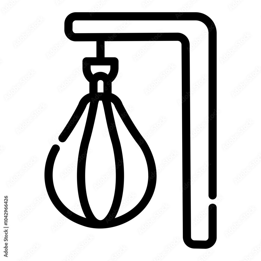 punching ball Line Icon punching ball Line Icon