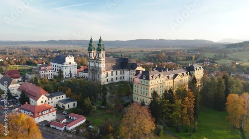 Aerial view of Krzeszow Abbey in Lower Silesia, Poland
 photo