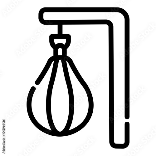 punching ball Line Icon
