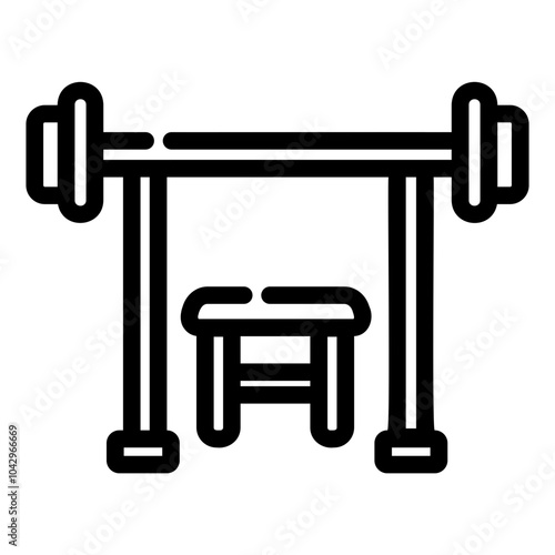 bench press Line Icon