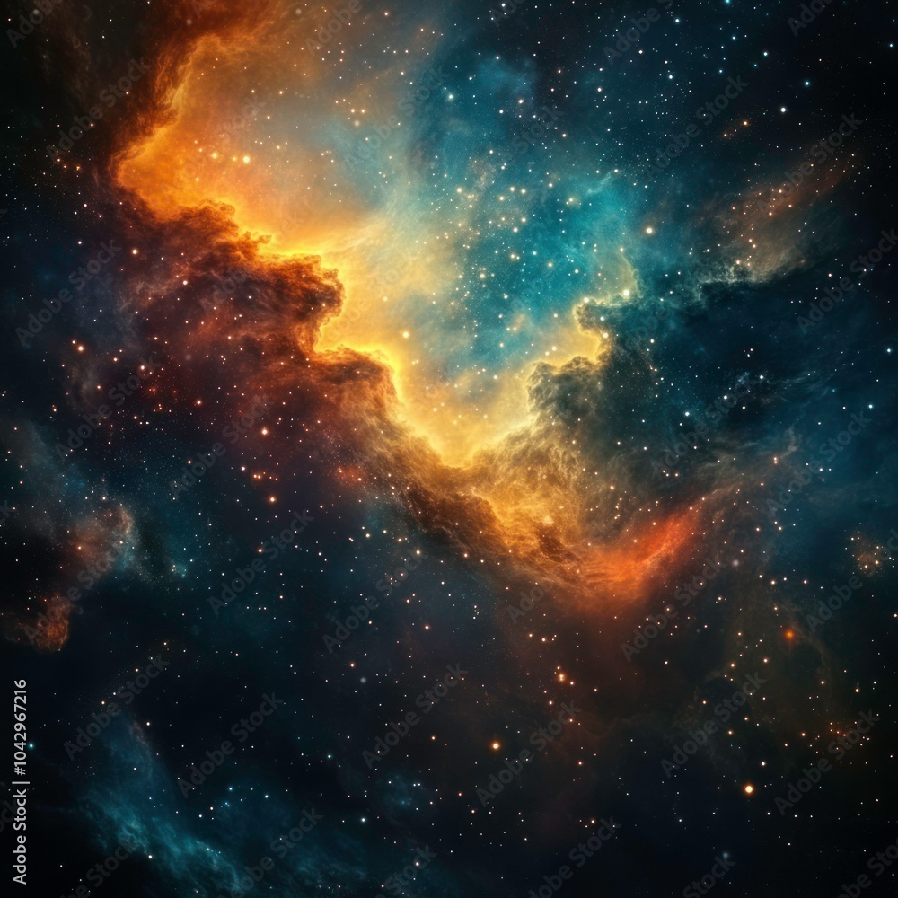Fototapeta premium Space galaxy background with stars and nebula