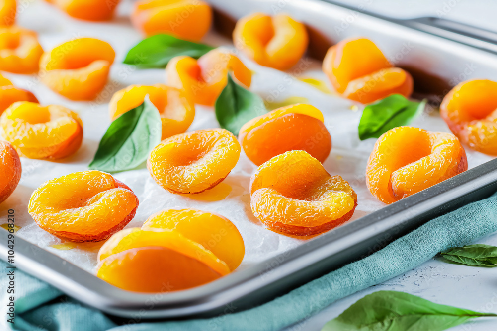 sun-dried apricots being rehydrated for cooking sun-dried apricots being rehydrated for cooking
