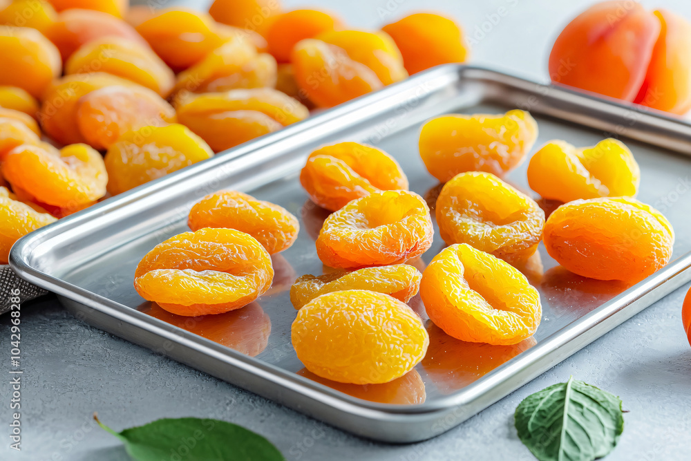 sun-dried apricots being rehydrated for cooking sun-dried apricots being rehydrated for cooking