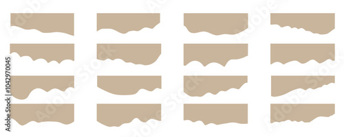 Set of abstract header and border. Collection of divider shape templates. Modern separator header for website and app. Vector Illustration