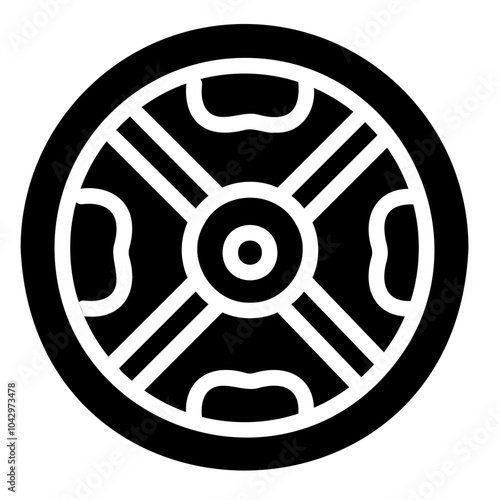 weight plates Solid icon
