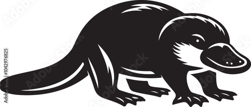 Platypus silhouette vector illustration design