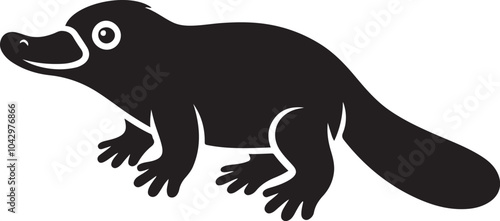 Platypus silhouette vector illustration design
