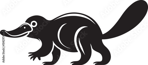 Platypus silhouette vector illustration design
