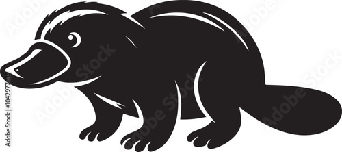 Platypus silhouette vector illustration design