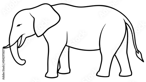 elephant line art silhouette silhouette vector art illustration