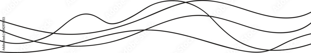 Abstract wave elements. Seamless wave pattern. Wavy curve line art striped graphic template.