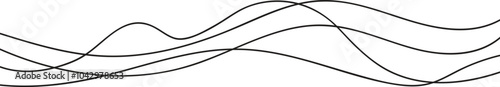 Abstract wave elements. Seamless wave pattern. Wavy curve line art striped graphic template.