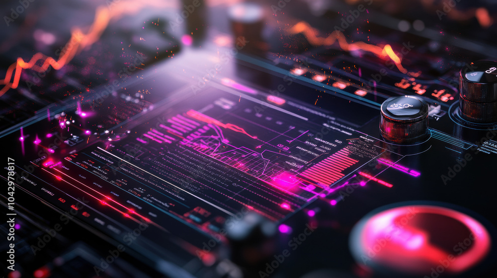 Obraz premium High tech financial report showing comprehensive data and analytics