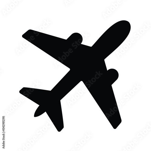 Airplane icon, vector sing. Plane sign and symbols. Plane icon black, Fly symbol isolated. Airplane icon logo vector. vector illustration