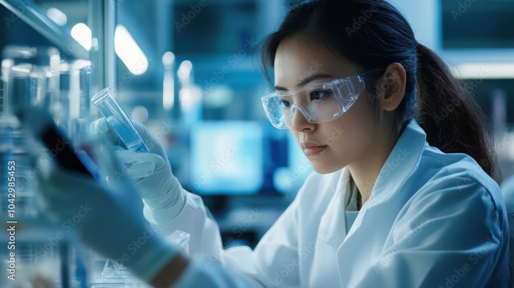 An Asian biotechnologist leading a discussion on groundbreaking biotechnology advances with a diverse group of researchers, focusing on global impact. An Asian biotechnologist leading a discussion on groundbreaking biotechnology advances with a diverse group of researchers, focusing on global impact.