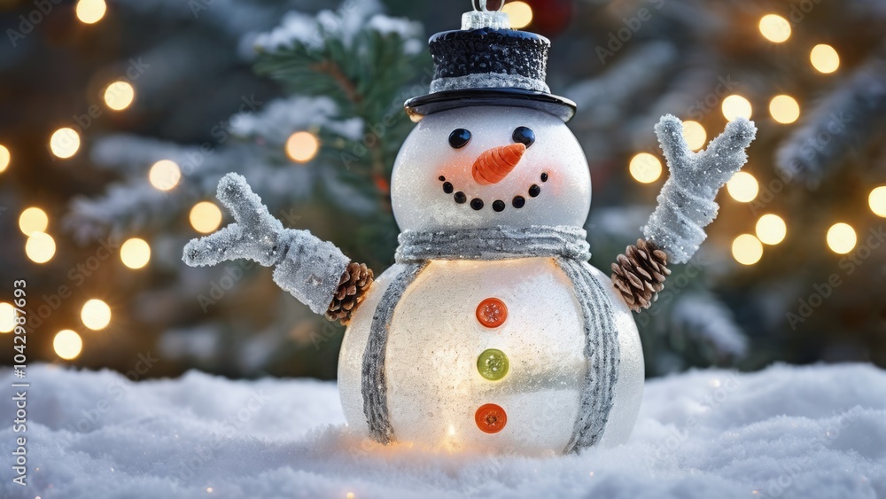 Obraz premium snowman of snow