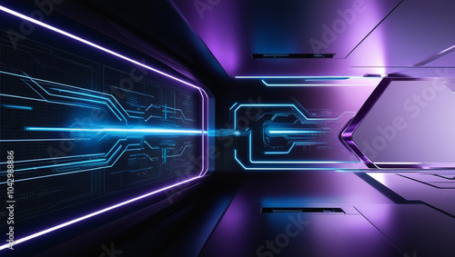 Wallpaper Mural Advance Futuristic Technology Abstract Background Torontodigital.ca
