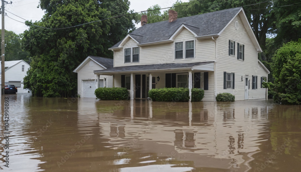 flooded house flooded house